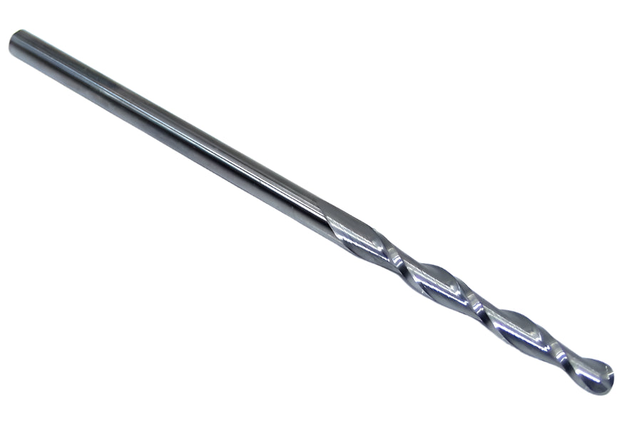 EMB-125-2-1125 OTC 1/8" Carbide 2 Flute End Mill Ball End Long .1250" Diameter 1.125" Flute 3.00" Length .1250" shank