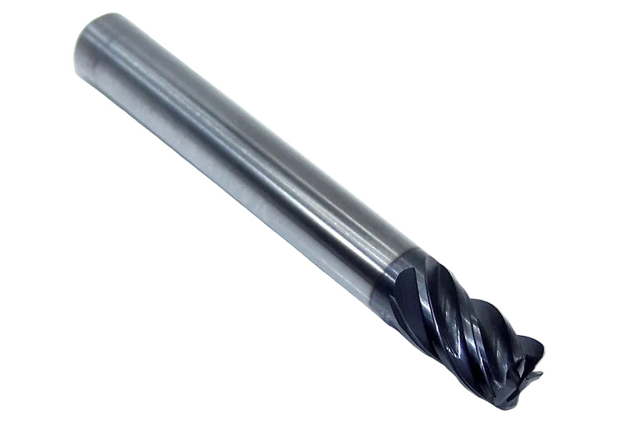 EMI43901 YG1 1/4" Carbide 5 Flute End Mill TitaNox Power HPC for Hard Materials .030" Radius .250" Diameter 0.375" Flute 2.00" Length .250" Shank
