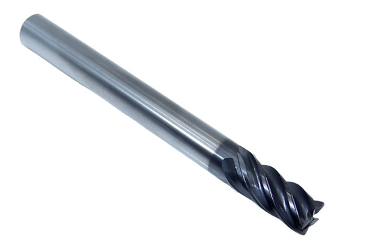 EMI43903 YG1 1/4" Carbide 5 Flute End Mill TitaNox Power HPC for Hard Materials .015" Radius .250" Diameter 0.500" Flute 2.50" Length .250" Shank