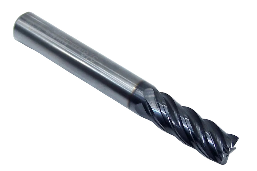 EMI43915 YG1 3/8" Carbide 5 Flute End Mill TitaNox Power HPC for Hard Materials .015" Radius .375" Diameter 1.00" Flute 3.00" Length .375" Shank