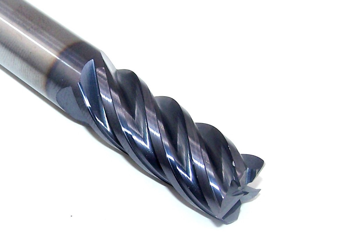 MEMST5-0500-1250-R030 Mitsubishi 1/2" Carbide 5 Flute End Mill .030" End Radius TiAlN .500" Diameter 1.25" Flute 3.00" Length .500" Shank