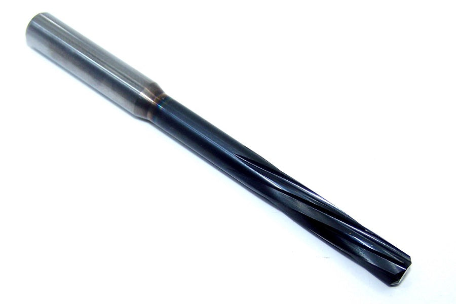 MR86-2520L1024 Kyocera 6.40mm Carbide 6 Flute Reamer ALTiN Coated 2.32" Reach 0.2520" Diameter 1.024" Flute 3.66" Length 0.3150" Shank