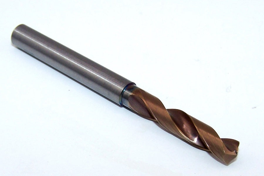 MVE0530X02S060 Mitsubishi Carbide 5.30mm Carbide Drill 2 Flute External Coolant .2087" Diameter 1.063" Flute 2.638" Length .236" Shank 140° Point