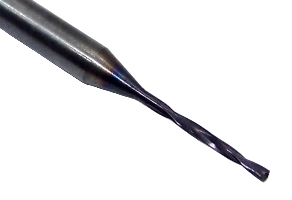 MZS00394LB VP15TF Mitsubishi Carbide 1.00mm Carbide Through Coolant Drill 2 Flute .0394" Diameter .433" Flute 2.165" Length .125" Shank 140° Point