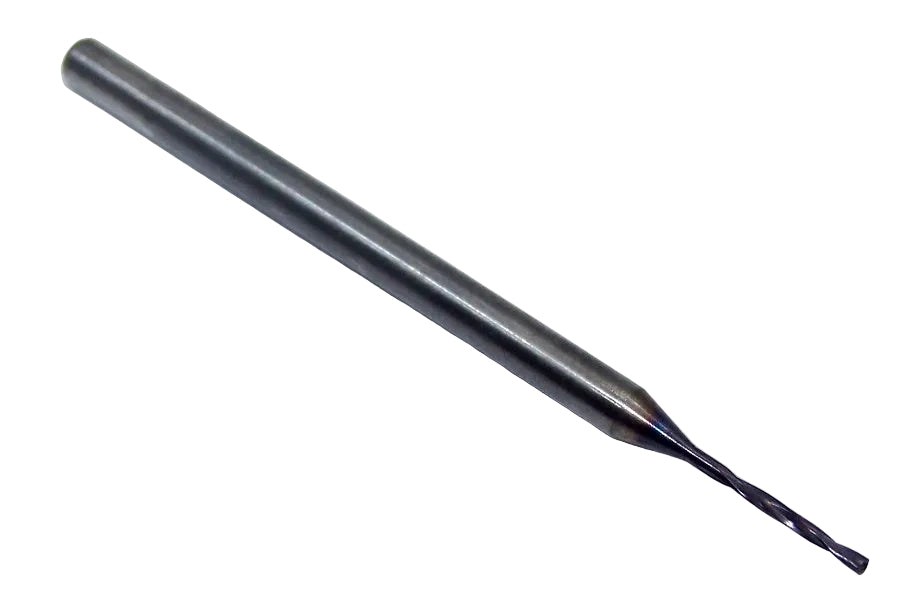 MZS00394LB VP15TF Mitsubishi Carbide 1.00mm Carbide Through Coolant Drill 2 Flute .0394" Diameter .433" Flute 2.165" Length .125" Shank 140° Point