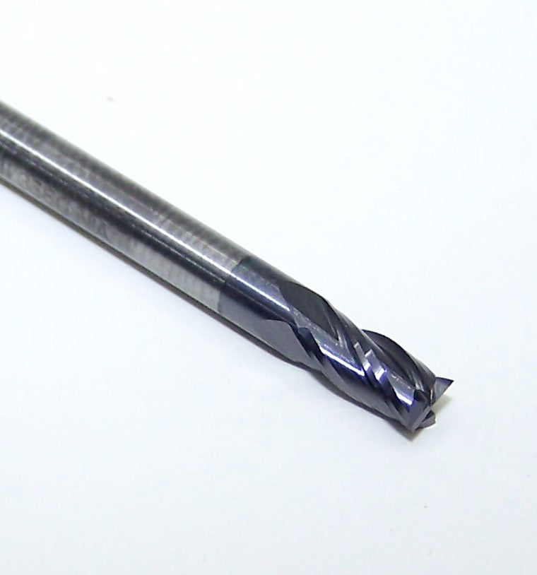 N89845 Niagara 1/8" Carbide 4 Flute End Mill Double End TiAlN  .1250" Diameter .250" Flute 1.50" Length .125" Shank