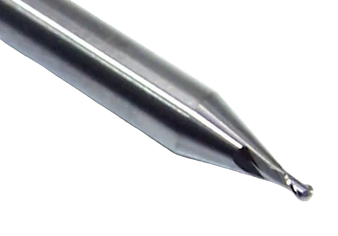 P2B00350S_1 Kyocera SGS .0350" Carbide 2 Flute End Mill Ball End 0.0350" Diameter 0625" Flute 1.50" Length .125" Shank