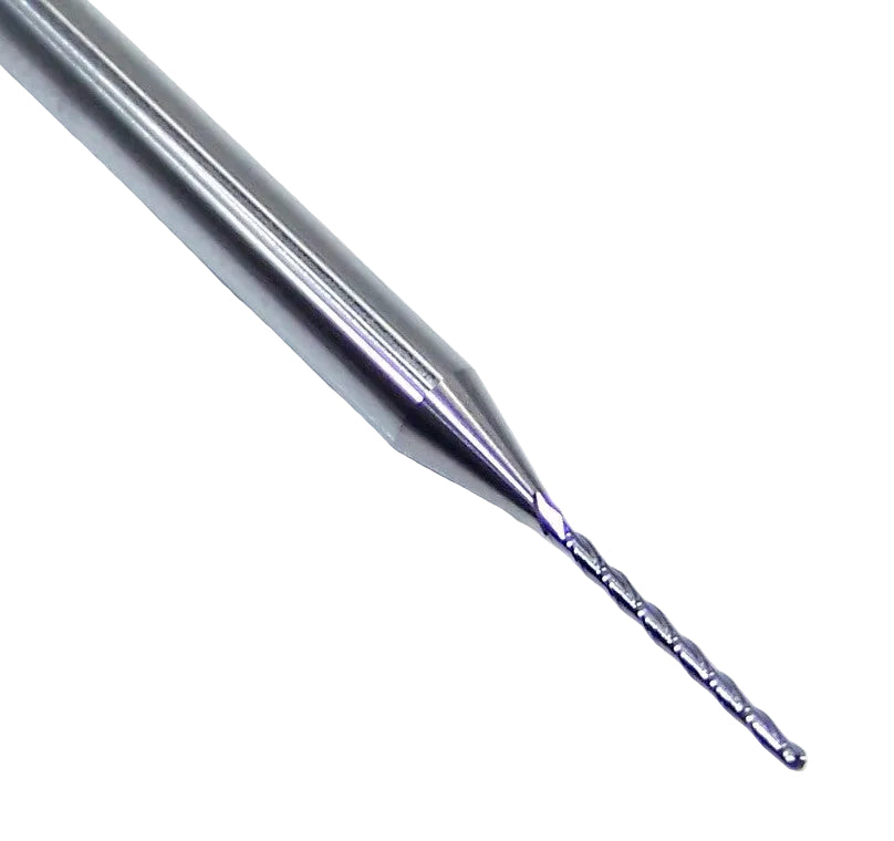 P3B00312X_1 Kyocera SGS 0.0312" Carbide 3 Flute End Mill Extended Flute Ball End 0.0312" Diameter 0.375" Flute 2.5" Length 0.125" Shank