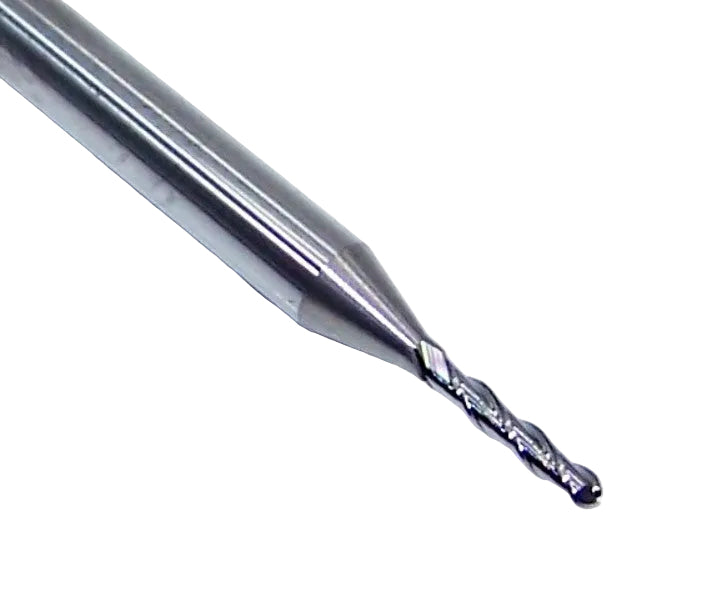 P3B00469L_1 Kyocera SGS 3/64" Carbide 3 Flute End Mill Long Length Ball End 0.0469 Diameter 0.250" Flute 2.50" Length 0.125" Shank