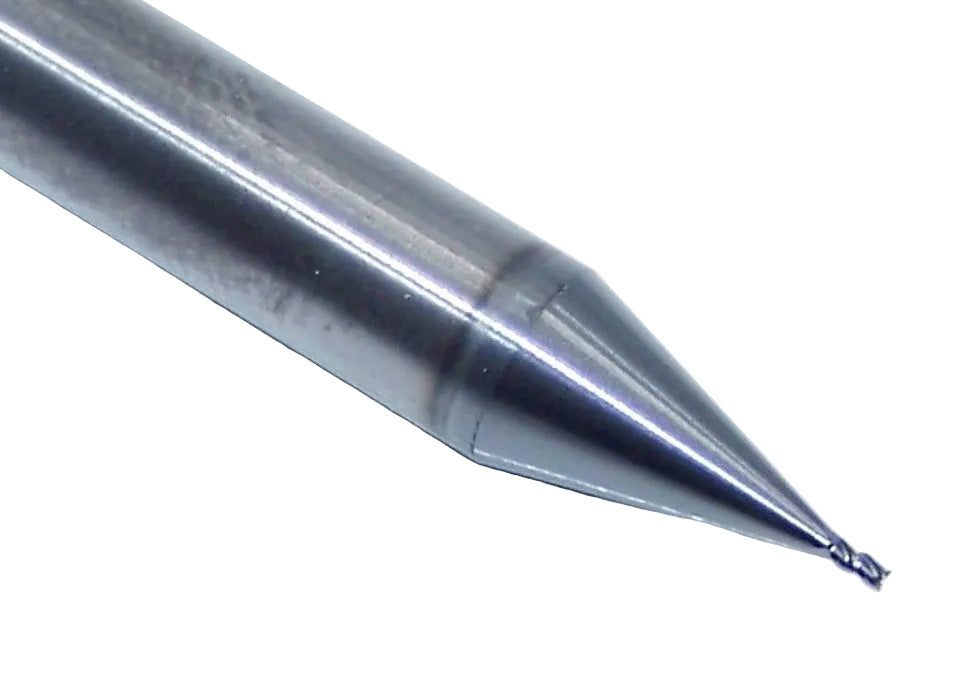 P3S00312G_1R Kyocera Microtools 1/32" Carbide 3 Flute End Mill SQ AlTiN Coated  0.0312" Diameter 0.062" Flute 2.5" Length 0.25" Shank Titan Series