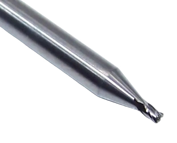 P4C00469S010_1 Kyocera SGS 3/64" Carbide 4 Flute End Mill .010" Radius End 0.0469" Diameter 0.070" Flute 1.50" Length .125" Shank
