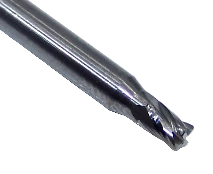 P4C00938S010_1 Kyocera SGS 3/32" Carbide 4 Flute End Mill .010" Radius End 0.0938" Diameter 0.141" Flute 1.50" Length .125" Shank