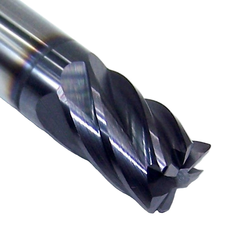 R62408RC Destiny Tool 3/8" Carbide 6 Flute End Mill Square R6 Raptor .015 - .020" Radius TiAlN .375" Diameter 0.500" Flute 2.00" Length .375" Shank