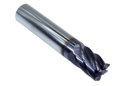 R62408RC Destiny Tool 3/8" Carbide 6 Flute End Mill Square R6 Raptor .015 - .020" Radius TiAlN .375" Diameter 0.500" Flute 2.00" Length .375" Shank