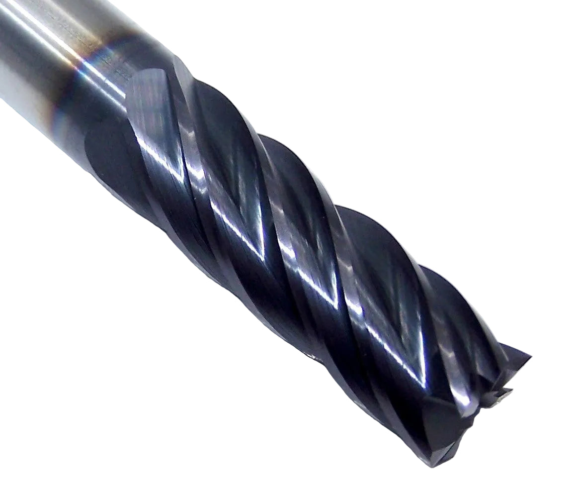 R62416C Destiny Tool 3/8" Carbide 6 Flute End Mill Square R6 Raptor TiAlN .375" Diameter 1.00" Flute 2.50" Length .375" Shank