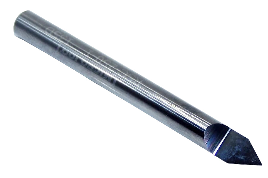 RSC-250-1 Micro100 1/4" Carbide Half Round Engraving Bit 60° Point 1 Flute .250" Diameter 2.50" Length .250" Shank