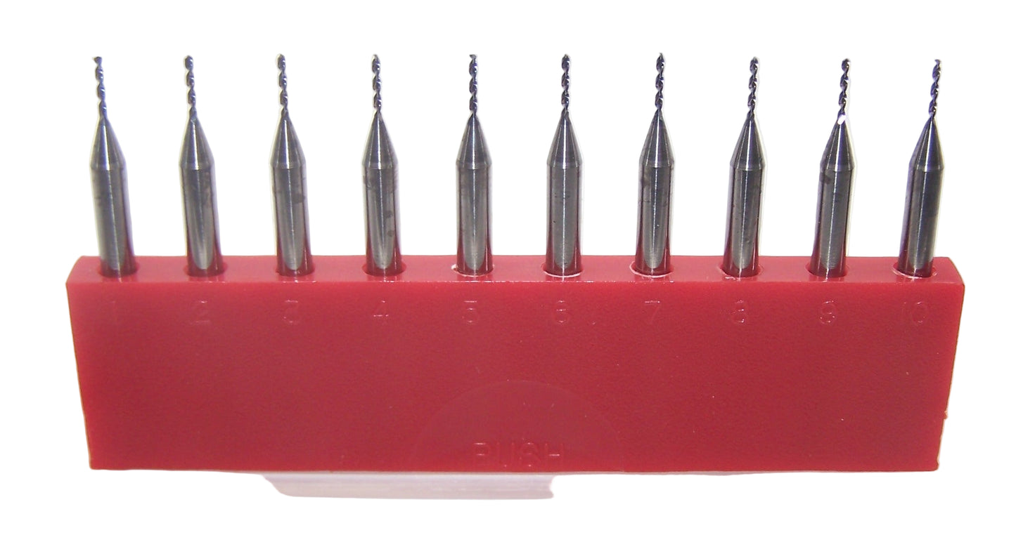 SD40 0283 Kyocera .0283" Carbide 2 Flute Drill Micro Medical .0283" Diameter 0.150" Flute 1.5" Length 0.125" Shank 130° Point (pack of 10)