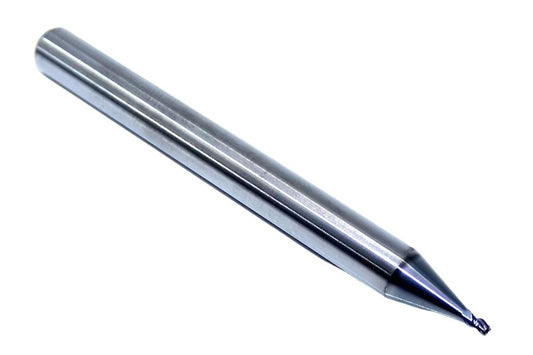 T0591O098CR3 Kyocera Carbide 3 Flute 1.50mm End Mill Coated .0591" Diameter .098" Flute 2.50" Length .236"shank .0118" Radius Titan Series