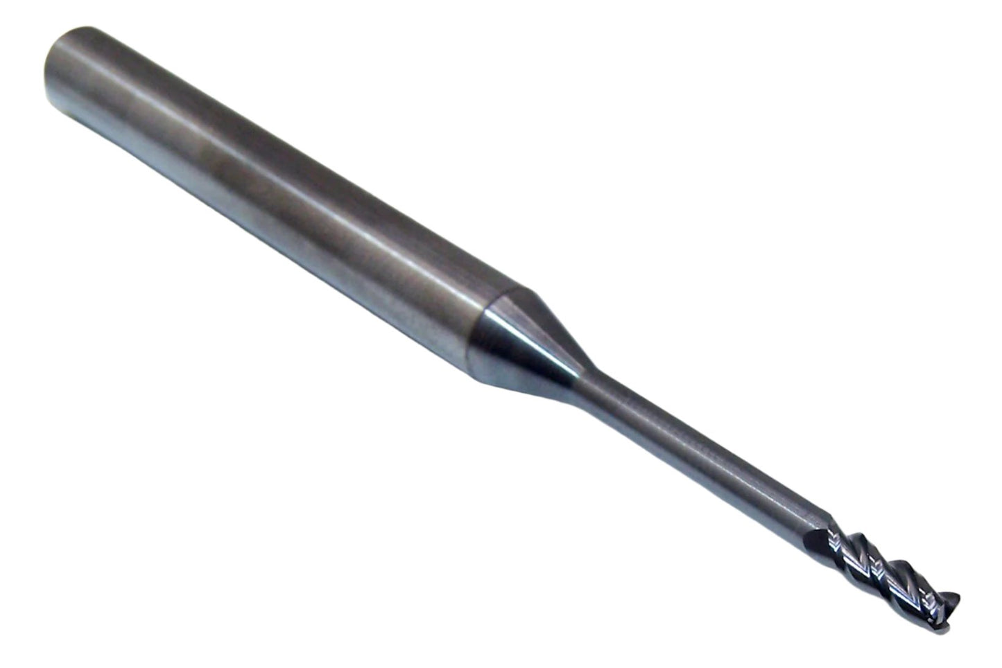 T0984O295ECR2 Kyocera Microtools 2.50mm Carbide 3 Flute End Mill .0118" Radius .980" Reach Coated .0984" Diameter .295" Flute 3.00" Length .236"shank Titan Series