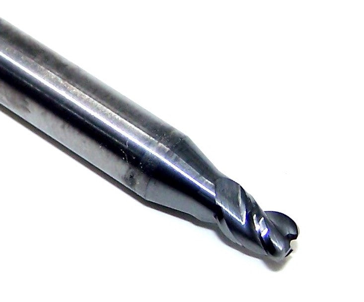 T1575O236CR4 Kyocera Microtools 4.00mm Carbide 3 Flute End Mill Stub Flute .039" Radius Coated .1575" Diameter .236" Flute 2.50" Length .236"shank Titan Series