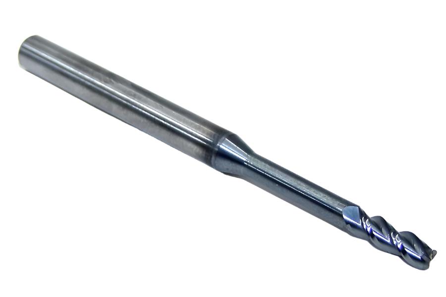 T1575O472ECR4 Kyocera Microtools 4.00mm Carbide 3 Flute End Mill Extended Reach .039" Radius Coated .1575" Diameter .236" Flute 2.50" Length .236"shank Titan Series