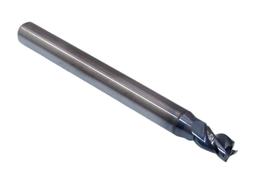 T1969O315CR1 Kyocera Microtools 5.00mm Carbide 3 Flute End Mill .008" Radius Coated .1969" Diameter .315" Flute 2.50" Length .236"shank Titan Series