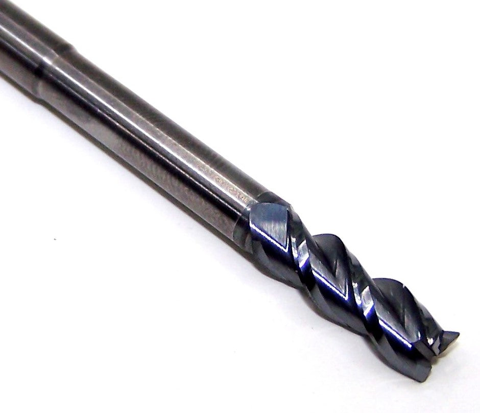 T2362O709ECR2 Kyocera Microtools 6.00mm Carbide 3 Flute End Mill .0118" Radius 1.77" Reach Coated .2362" Diameter .709" Flute 3.00" Length .236"shank Titan Series