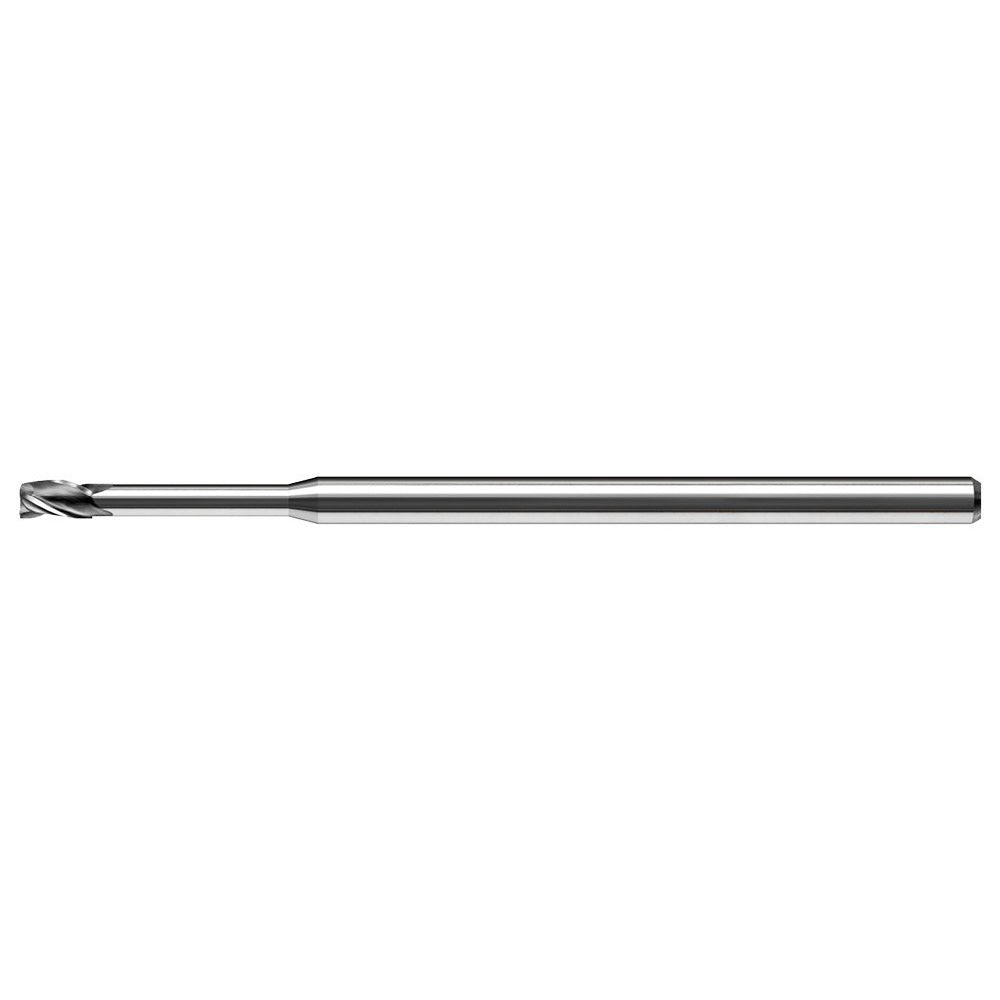 1742-0500L400 Kyocera 0.0500" Carbide 3 Flute End Mill .400" Extended Reach ALTiN Coated 0.0500" Diameter 0.400" Flute 2.5" Length 0.125" Shank