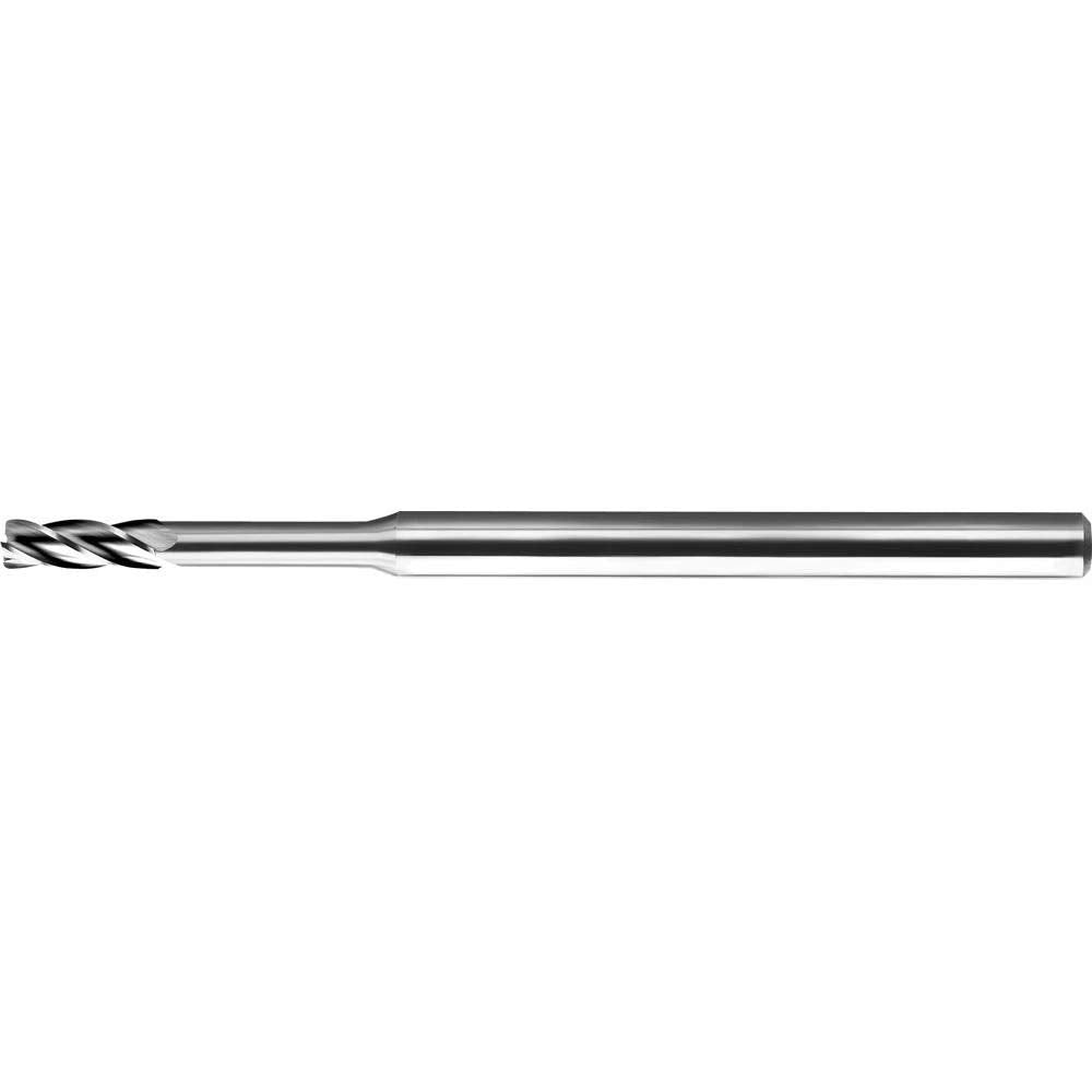 1840-0100L100 Kyocera 0.0100" Carbide 4 Flute End Mill Extended Reach ALTiN Coated 0.0100" Diameter 0.100" Flute 1.5" Length 0.125" Shank